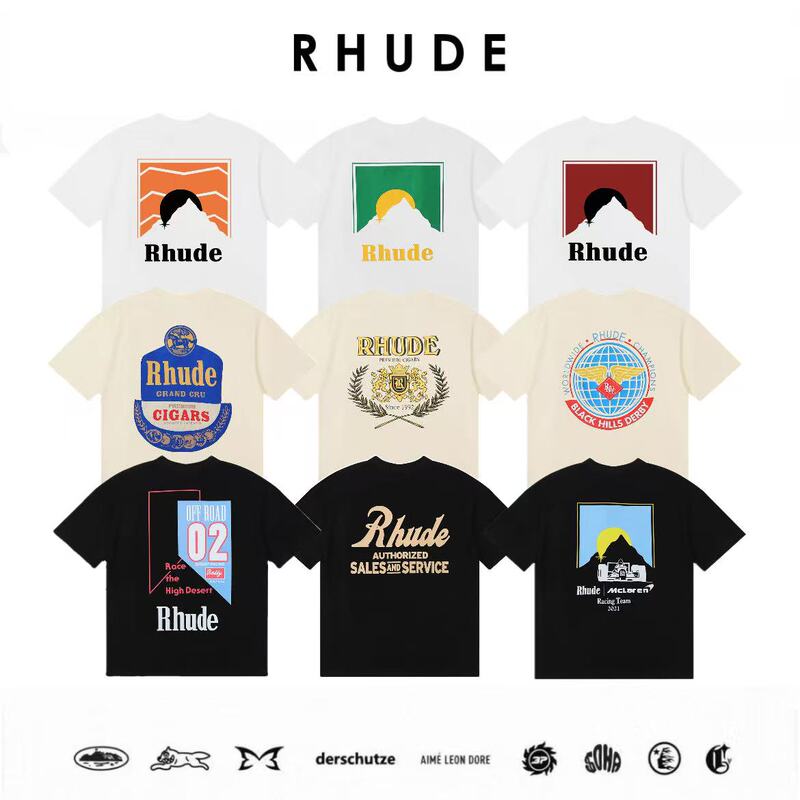 Rhude Heavyweight T-Shirt / Rhude Short-Sleeved T-Shirt Rhude Heavyweight T-Shirt / Rhude Short-Sleeved T-Shirt