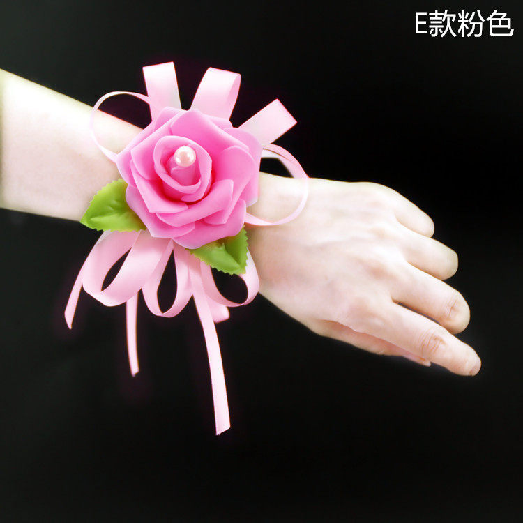 Creatives handmade wedding supplies Wrist Flowers Bridal Bridesmaids sisters Wrist Flowers Hand Flowers Dance Wrist Flowers E