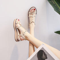 Dont be too beautiful omg thick-soled sandals for women summer new height-increasing versatile fashion soft-soled Roman beach shoes