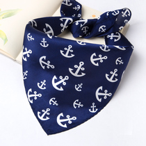 Autumn and winter boys silk scarf baby mulberry silk small square scarf children thin scarf cartoon triangle scarf