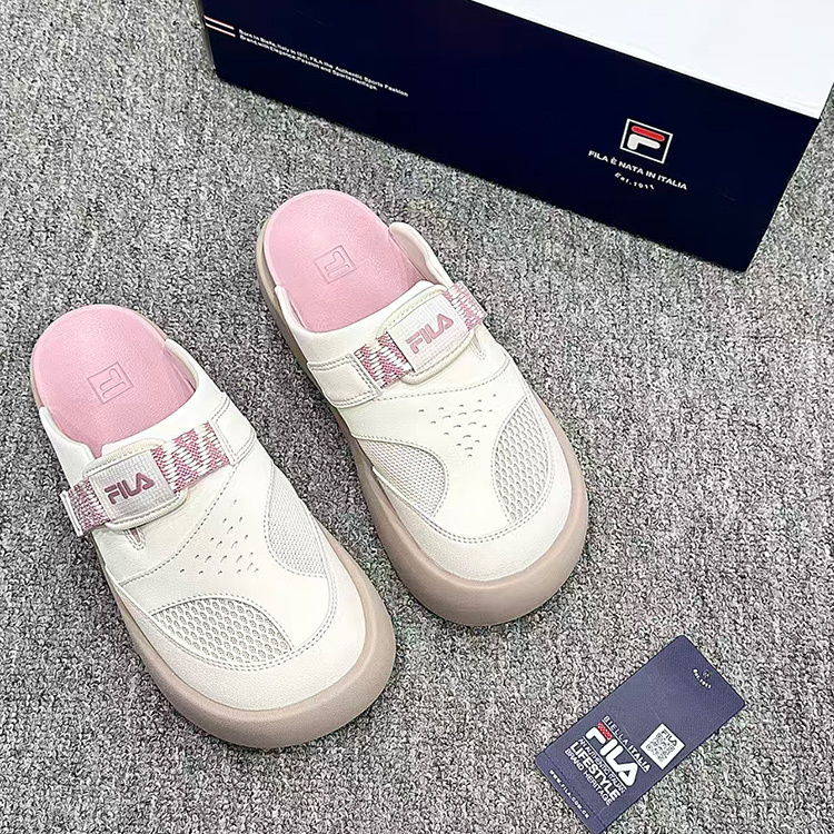 Fila Birkenstock-Style Slippers Women's Shoes 2026 Summer New Slip-On Half-Slippers Fila Birkenstock-Style Slippers Women's Shoes 2026 Summer New Slip-On Half-Slippers