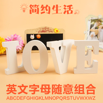 Nordic English alphabet ornaments wedding photos props creative gifts love window decorations Text customization