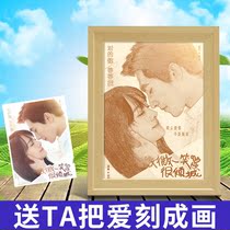 Wedding birthday gifts boys and girls creative woodcut photo frame ornaments custom photos living room home decorations