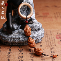 Olive core three not Maitreya Buddha pendant pendant Olive Hu core carved Buddha beads bracelet back cloud men and women play keychain