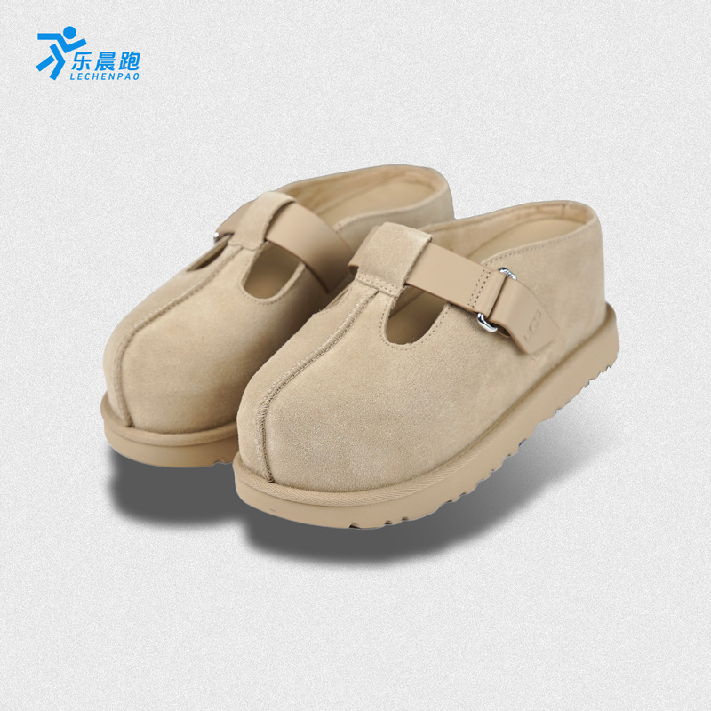 Ugg Genuine Spring Fashion Dazzling Gold Series Thick-Soled Height-Increasing Women's Casual Half-Mule Clogs 1167550