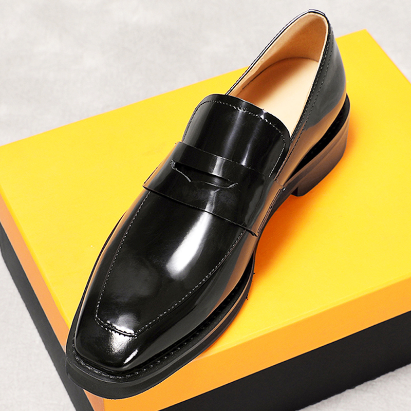 Japanese Lige T17C Leather Shoes for Men, Genuine Leather, Height Increase of 8cm, Business Formal Wear, Work Commute, Casual Loafers