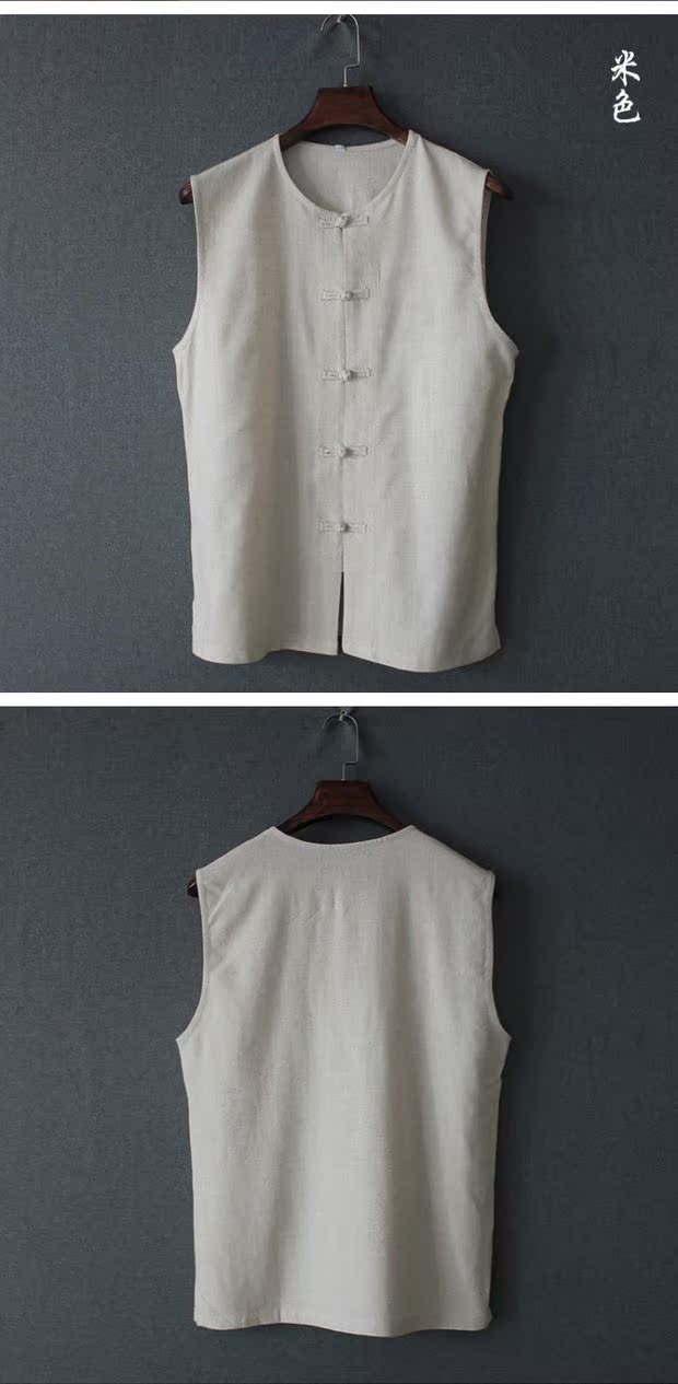 Mùa hè trung niên nam vest vest phong cách Trung Quốc Tang phù hợp với áo sơ mi ngắn tay áo gió quốc gia áo thun lỏng - Dệt kim Vest vest nam cao cấp