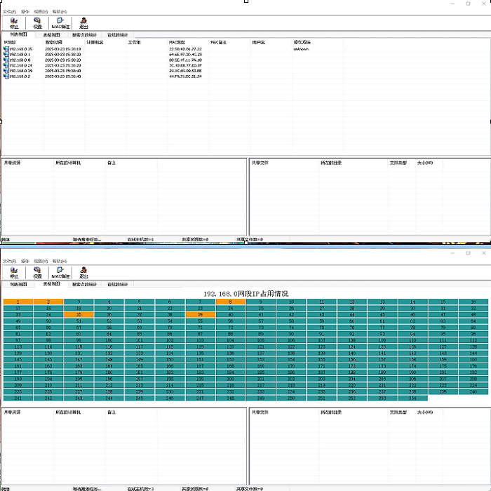 Local Area Network Computer Network Card Ip Viewing and Management, Local Area Network Ip Scanning, Network Detection Issues, Permanent Use