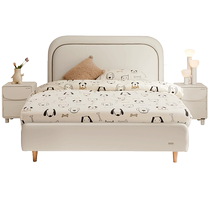 Quanyou Home Childrens Bed Boy Princess Bed Girls Bedroom 1.5 Meters Single Childrens Leather Bed Furniture 116012