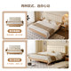 Quanyou Home Log Style Leather Art Bed 2024 New Bedroom Storage High Box Soft Package Double Bed 129903