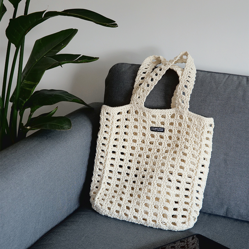 [Video Tutorial] Meshmax Large Capacity Tote Handmade Crochet Material Kit Grid