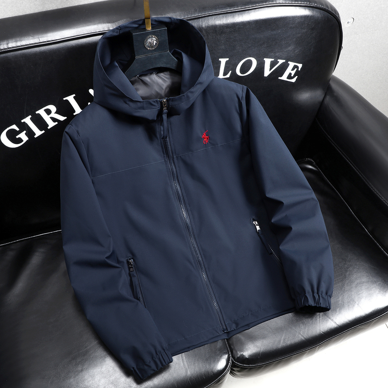 Men's Business Jacket Spring and Autumn New Trendy Embroidered Large Size Top High-Quality Casual Hooded Jacket for Men