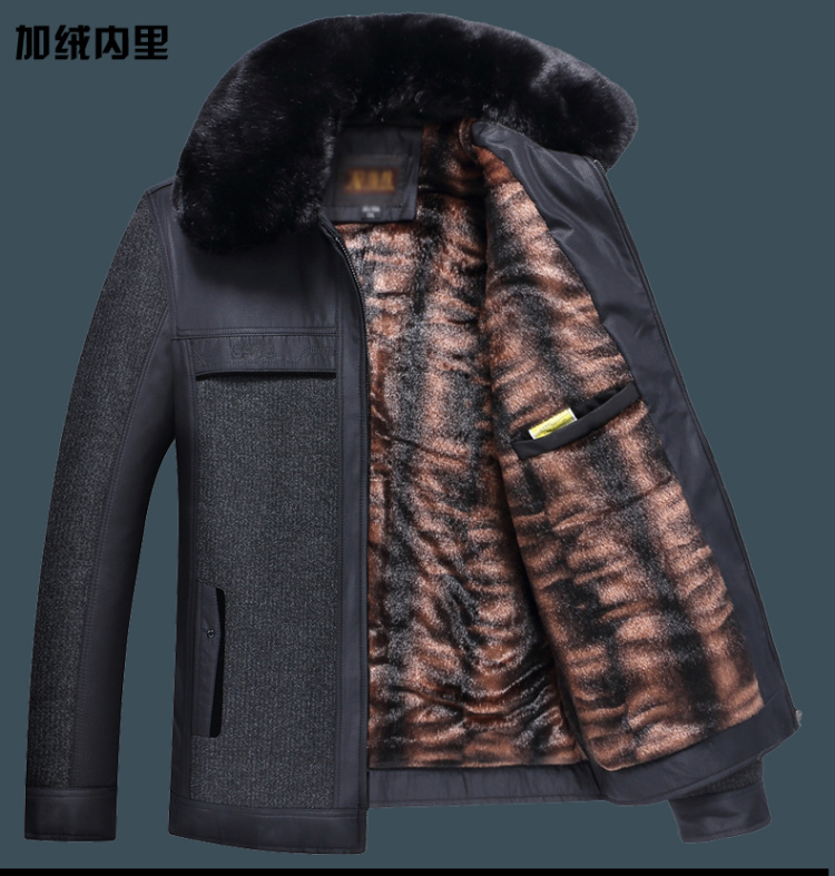Quần áo cotton trung niên và tuổi già Quần áo nam mùa thu và mùa đông Daddy tải dày áo khoác cotton nam mùa đông Quần áo cotton trung niên áo khoác bò nam