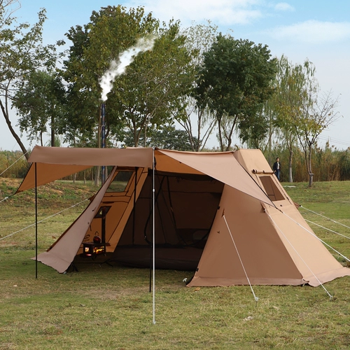 Гора Булин Дикий открытый открытый открытый двойной пик укрытие палатка дикая пролить дымоход Delite Camp Camp Camp Sky Sakura