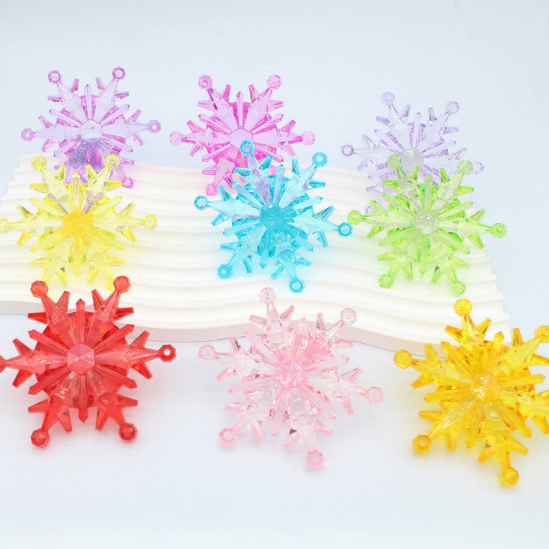 Acrylic Crystal Snowflake Gem Paradise Kidsren's Toys Reward Gifts Christmas Book Holiday Decoration Snowflake Pendant
