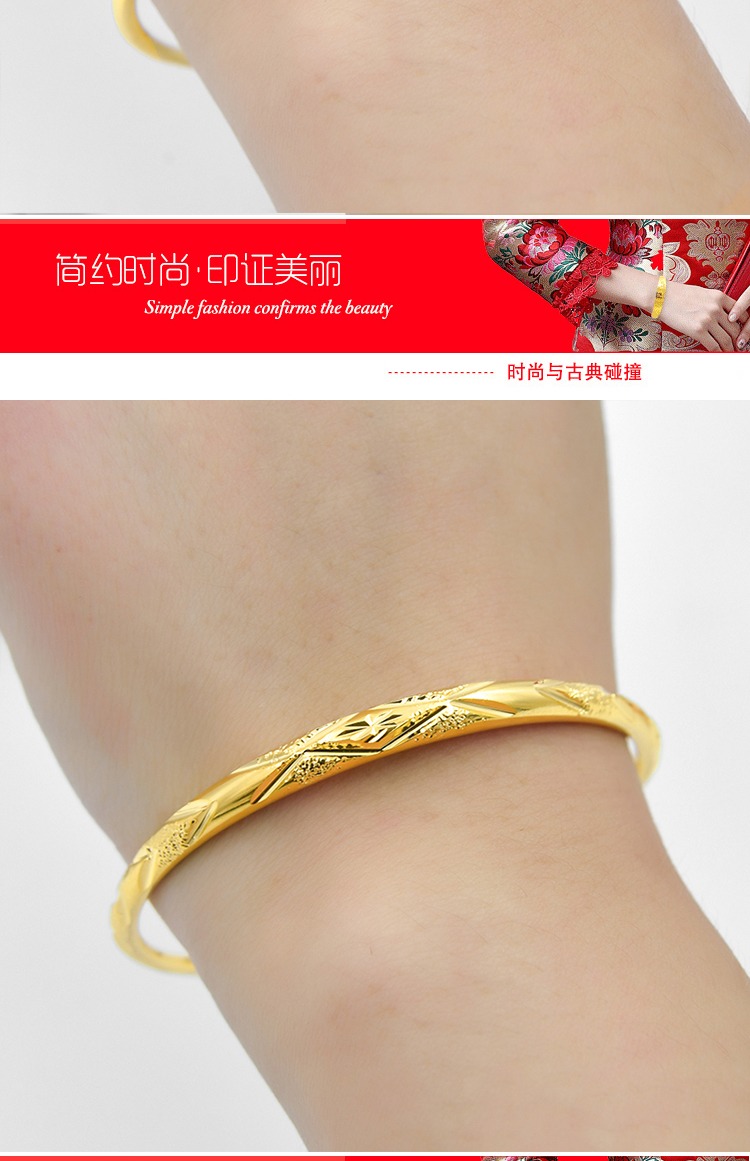 Vòng đeo tay giả vàng 24k nữ vòng bụng sao vòng tay vàng đen trang sức bóng loáng đồng xu nữ đồng hồ đeo tay điều chỉnh - Vòng đeo tay Cuff vòng gỗ huyết rồng