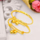 imitation gold glossy children's bracelet baby bracelet one pair of 100 days gift gift sand gold push-pull adjustable