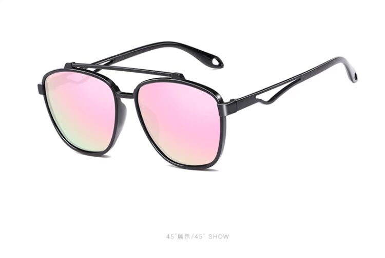 2019 kính màu phim mới bán buôn kính râm màu đỏ retro phong cách Harajuku đôi tia thủy triều nam và nữ kính vuông kính louis vuitton