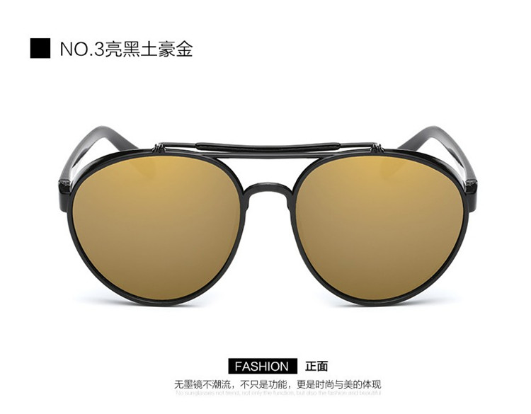 Kính râm tên tuổi mới Bán buôn kính râm nam nữ màu phim kính râm kính râm retro tròn khung UV mắt kính nam