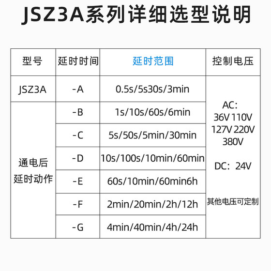 Chint ST3P 전원 켜기 지연 시간 릴레이 JSZ3A-BA-A380V220V5103060S