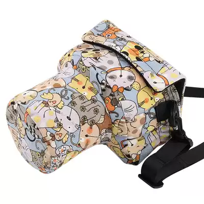 Cute pig head bag Canon micro monocular camera reverse camera bag female 70D60D6D77D Nikon D7100 inner bile bag photography bag