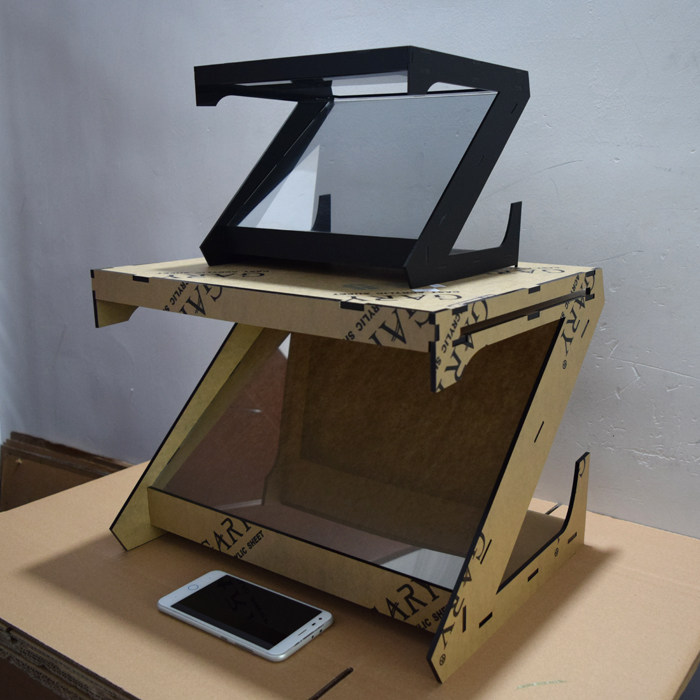 180 degree holographic display cabinet 13-16 inch tablet computer holographic display cabinet