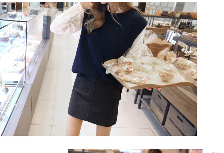 Mùa thu và mùa đông áo len dệt kim của phụ nữ không tay áo cổ tròn áo thun tóc vest áo len ngắn trở lại khe nhỏ áo khoác áo khoác len cardigan nữ