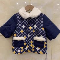 Monmummie pull-out girl foreign air mid-sleeve thin cotton clothes female baby foreign air style first winter cotton clothes cotton clothes