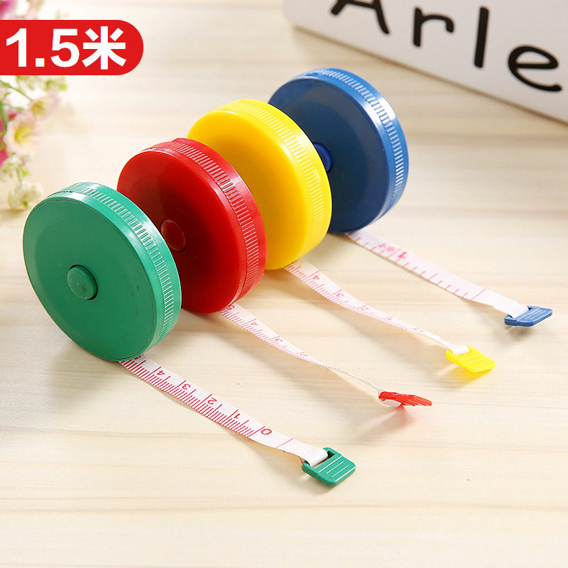 Mini measuring tape measuring scale Home measuring clothes size waist circumference three-circumference ruler Carry-on Ruler small leather ruler 1 5 m
