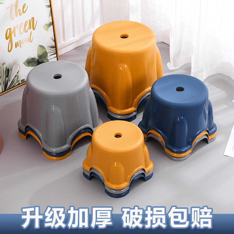 Home Plastic Stool Cute Cartoon Children Stool Short Bench Small Bench Round Stool Adult Fruit Baby Swap stool