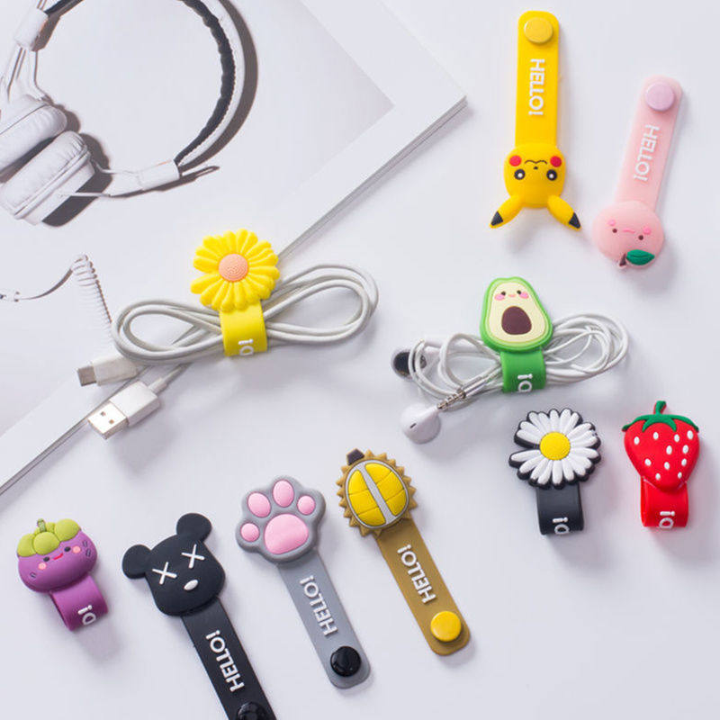 Cartoon Creative Cable Organizer Data Cable Storage Magic Tool Headphone Cable Charging Cable Winder Desktop Cable Tie