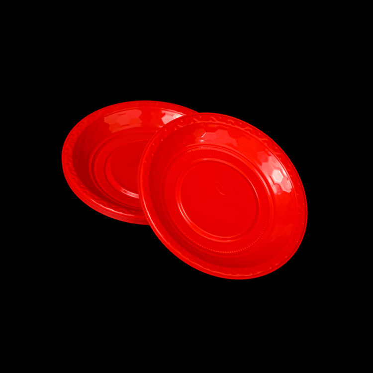 Disposable saucer red wine mat wedding edge to home Snack Flavors Dish Hard Plastic Taste