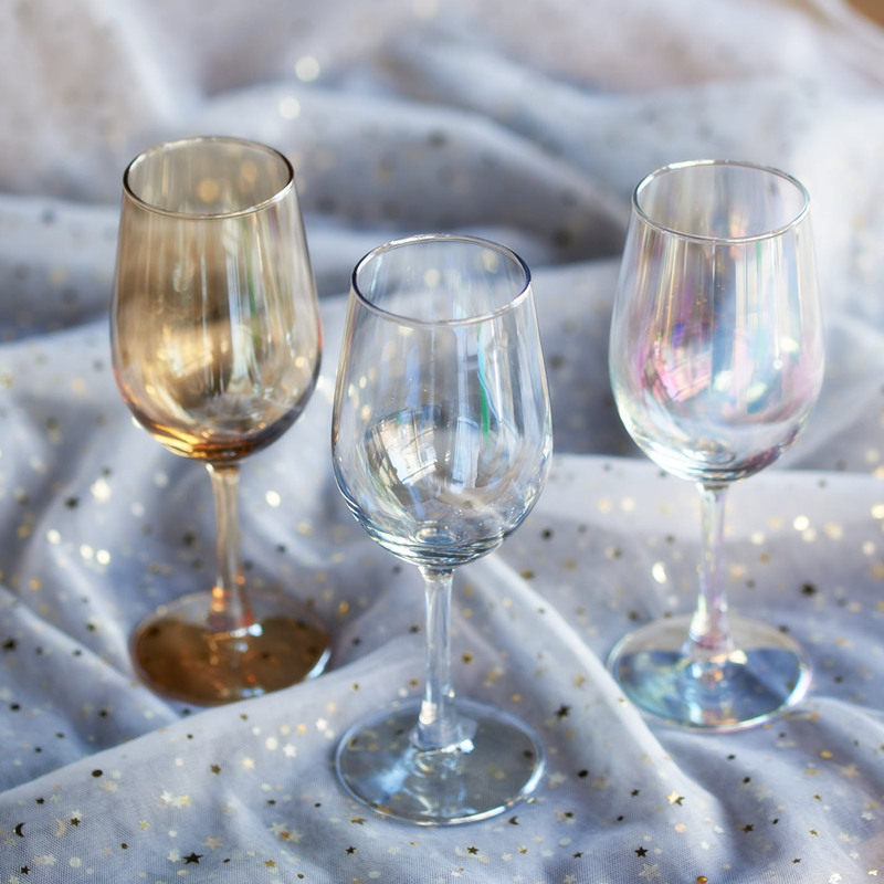 Colourful glass wine glasses European and American wind furniture innate small swinging pieces High foot cups Living room wine cabinet decorations red wine glasses