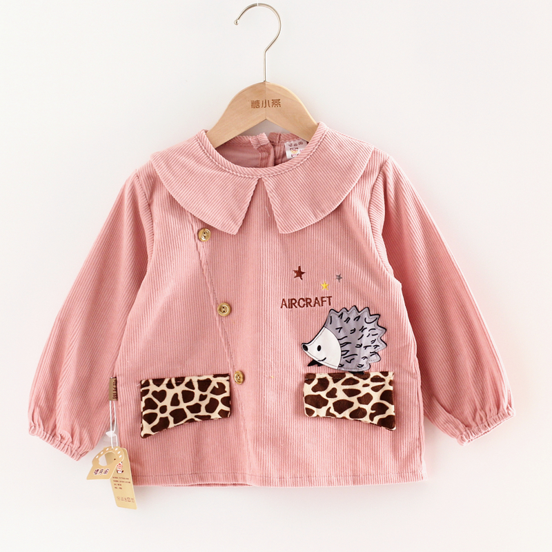 Baby autumn and winter corduroy anti-fouling blouse for boys and girls