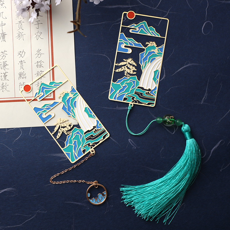 (Rising sun rising East)Classical Chinese style metal bookmark custom lettering Creative ancient gift custom custom