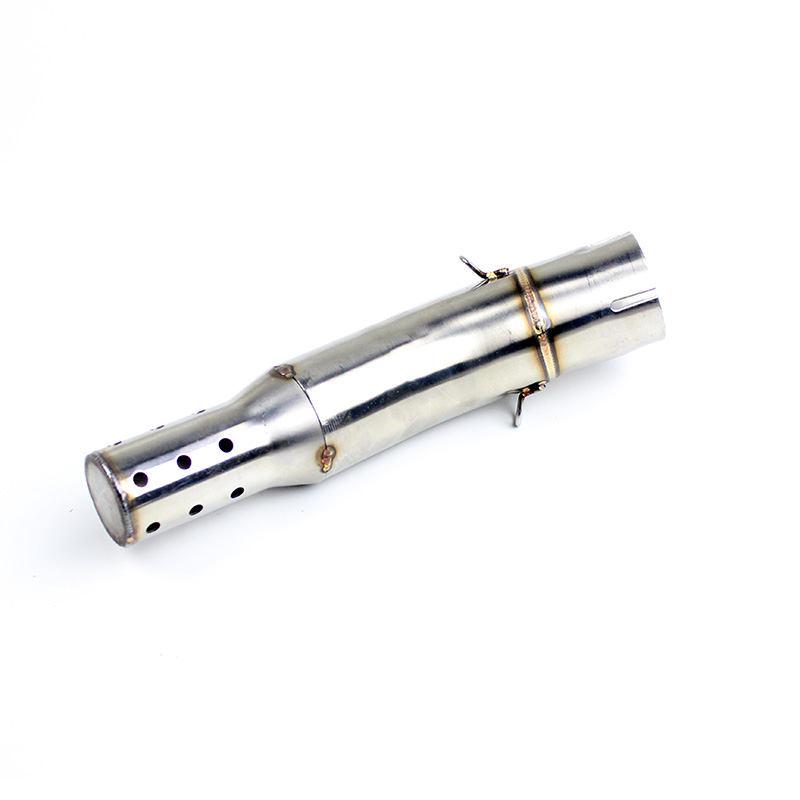 Xe máy sửa đổi gió mùa xuân NK400 NK650 ống xả giữa phần thép không gỉ sửa đổi với cài đặt giảm thanh - Ống xả xe máy pô xe máy êm