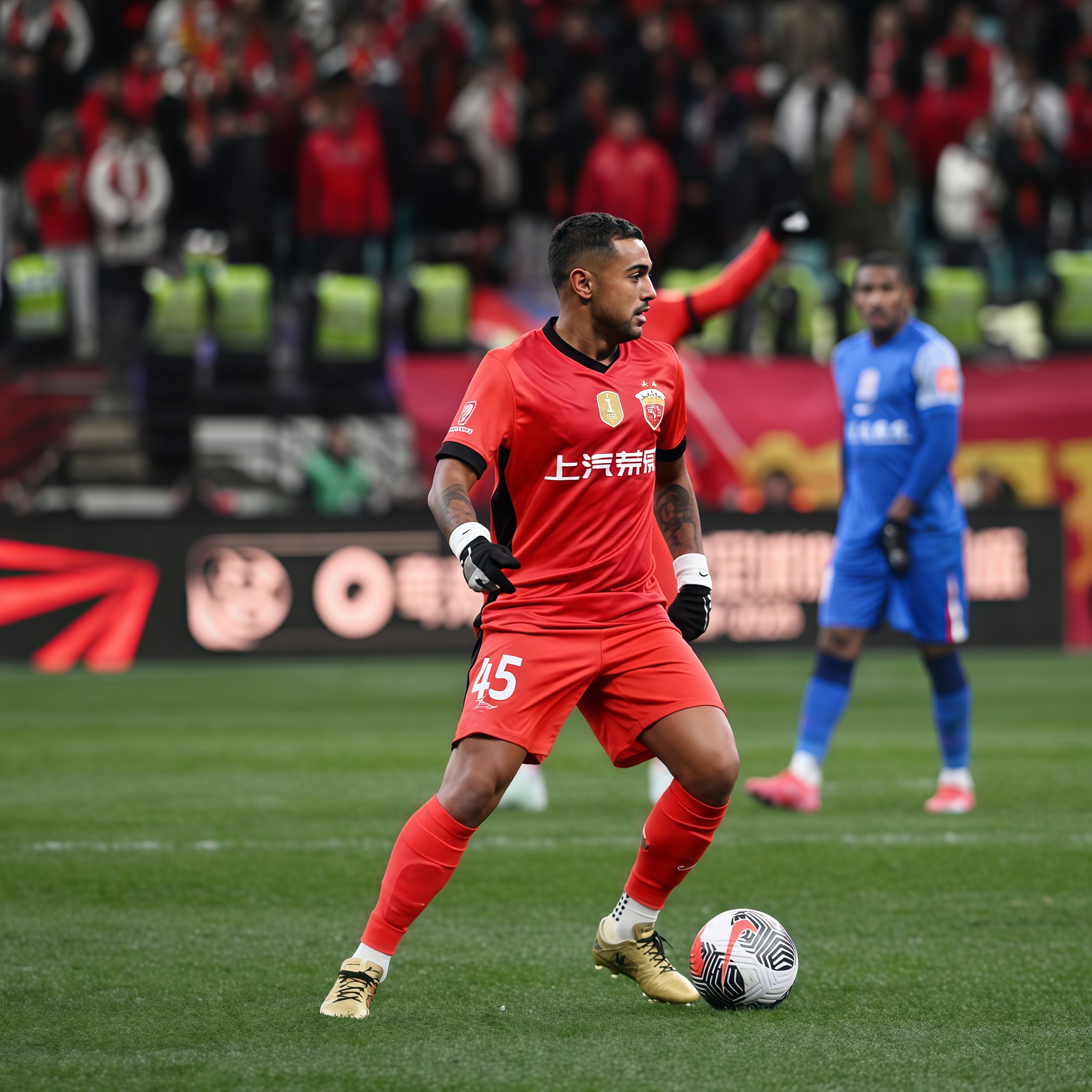 中国スーパーリーグ2025シーズン上海海港新ホームユニフォーム7番武磊ファンバージョン半袖サッカーユニフォーム