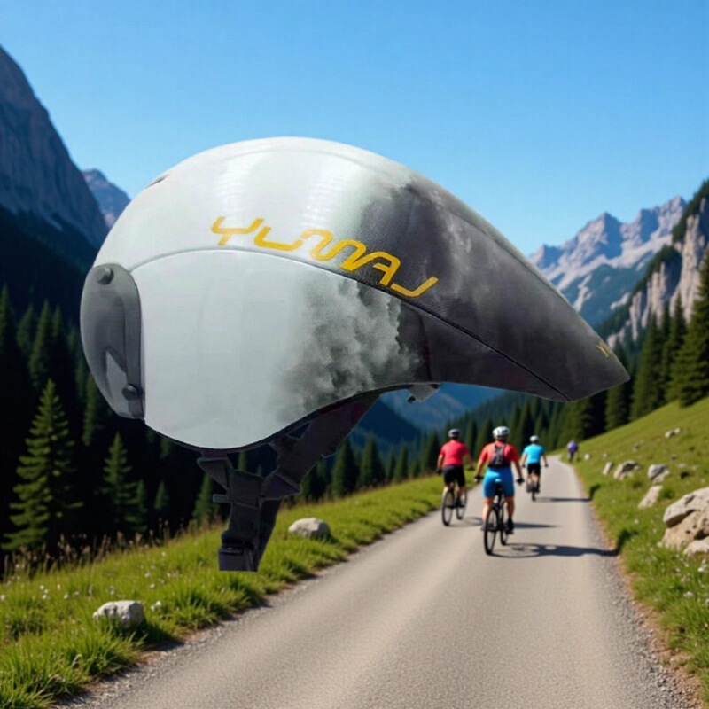 Newly Upgraded Yumaj Tt Triathlon Cycling Race-Specific Helmet with Magnetic Buckle and Chinese Style Newly Upgraded Yumaj Tt Triathlon Cycling Race-Specific Helmet with Magnetic Buckle and Chinese Style