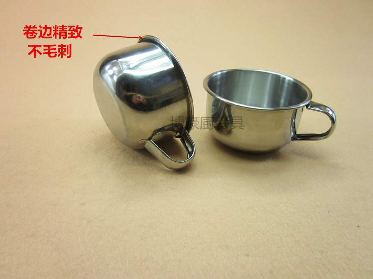 Ly sữa inox cho trẻ em Cốc nước miệng rộng Cốc sữa đơn tai Mẫu giáo cốc sữa cho bé Cốc nhỏ - Tách bình giữ nhiệt elmich