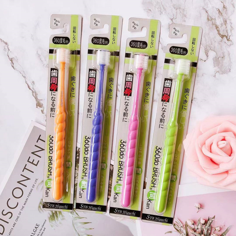 Spot Japan Procurement of dandelion Baby Children adult toothbrush STB360 degree of rotation extremely fine soft Mao toothbrush