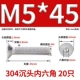M5*45 (20) 304