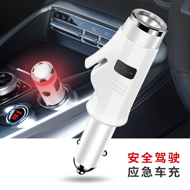 Multi-functional vehicle safety hammer car escape tool Window Breaker Multipurpose Self Rescue Emergency Smoke Lighter Flashlight