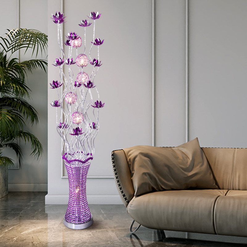 Nordic floor lamp Living room Bedroom Ins Wind less Girl net Red straight Podcast room Creative decorations TV Sofa Side Lights