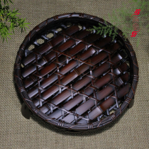 Tea tray bamboo weaving storage basket tea tray tea table storage frame text tray tea cup pot holder bamboo tea tray tea ceremony accessories