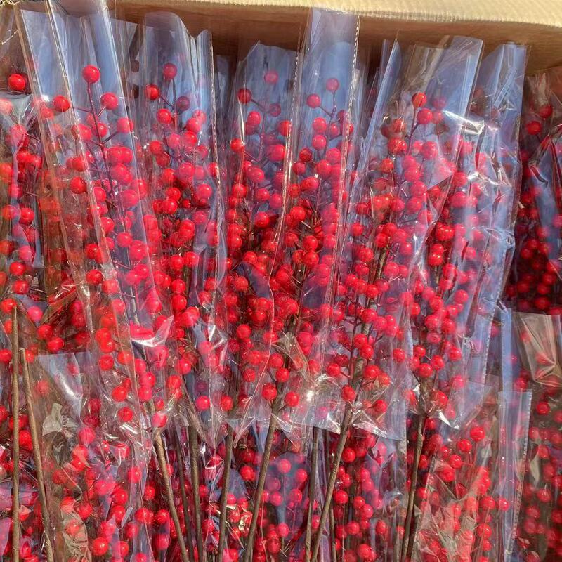 【Red Fruit Wholesale】Red Fortune Fruit Artificial Decoration for Living Room Home New Year Flowers Wedding Celebration Housewarming Wealth-Attracting New Year Ornaments