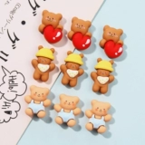 Мультяшный кремовый чехол для телефона, аксессуар, аксессуары ручной работы, с медвежатами, в цветочек