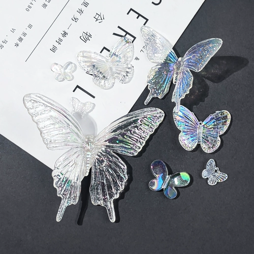 Мультяшный реалистичный кремовый чехол для телефона с бабочкой, ювелирное украшение с аксессуарами, набор материалов ручной работы, барсетка, «сделай сам»