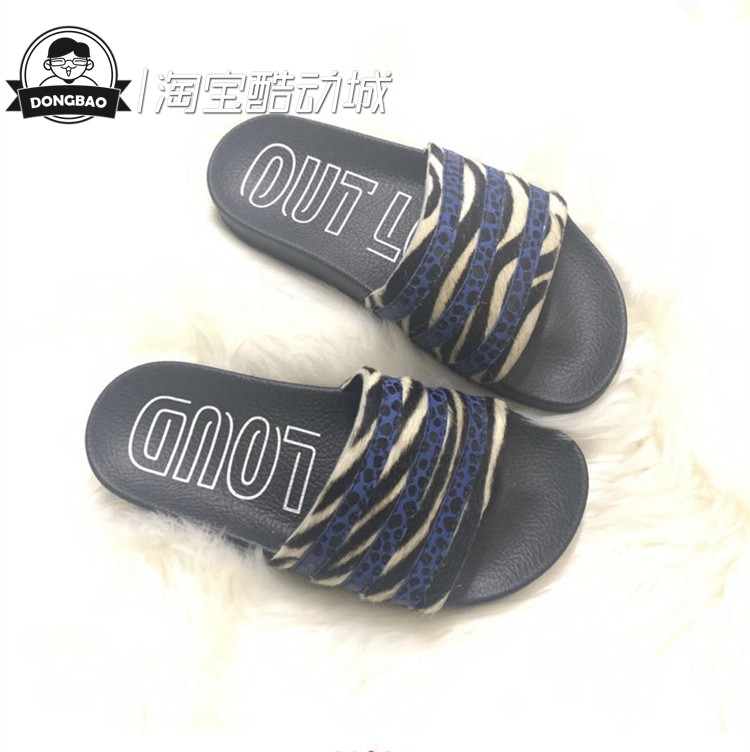 Tháng ba ADIDAS Cỏ ba lá ADILETTE Phụ nữ thể thao thoải mái Leopard Leopard Dép có giới hạn CM8493 - Dép thể thao dép gucci mickey