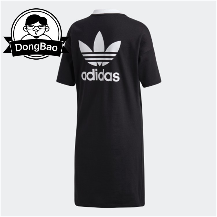 Tháng 7 ADIDAS Cỏ ba lá TREFOIL DRESS Trang phục thể thao thông thường của phụ nữ DH3195 DH3184 - Trang phục thể thao quần legging thể thao nữ