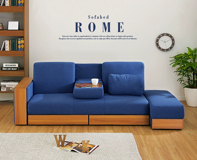 Nhật Bản tối giản vải có thể gập lại và có thể giặt sofa giường đơn đa chức năng dual-mục đích căn hộ nhỏ với giường sofa lưu trữ - Ghế sô pha